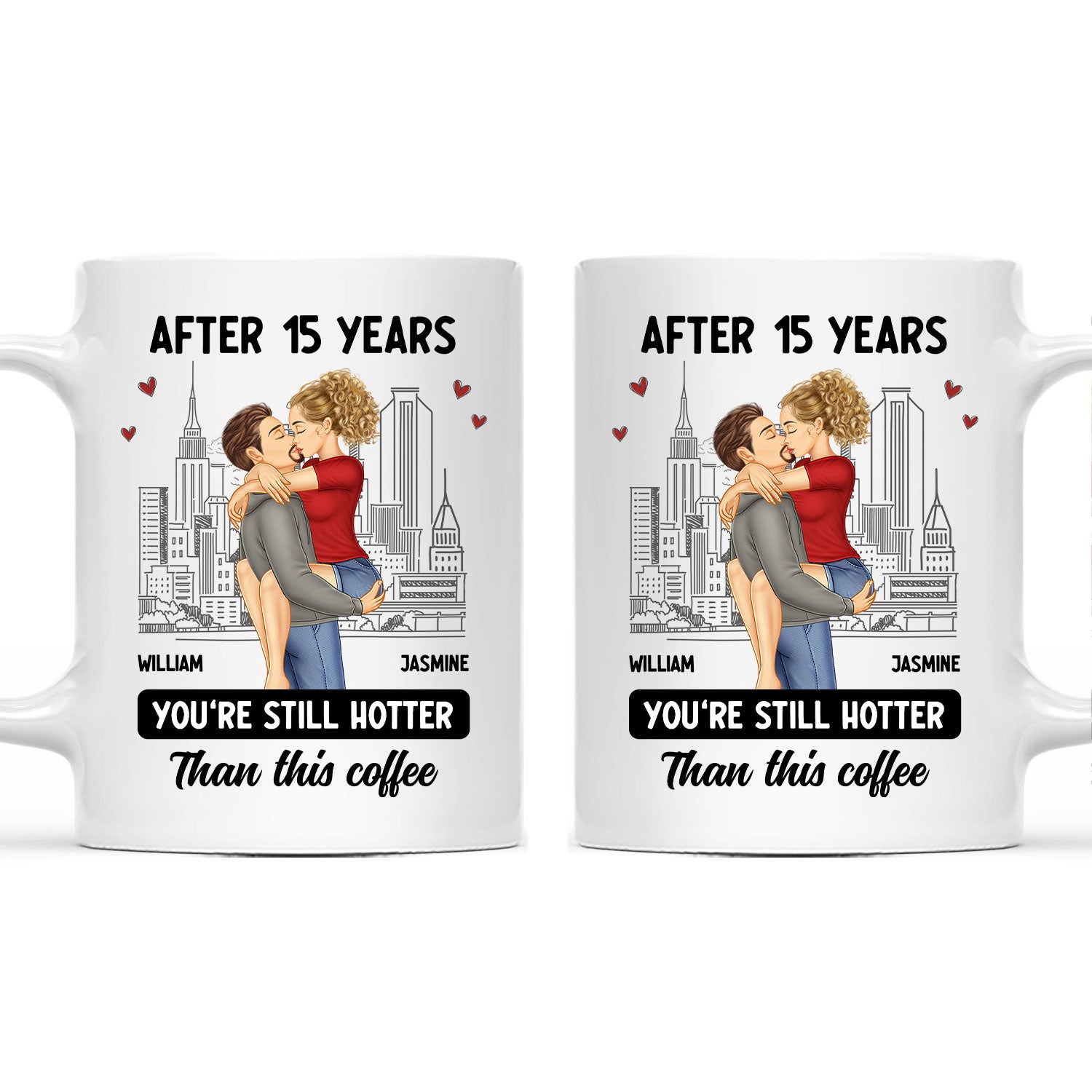 Couple Kissing After Years Hotter Than This Coffee - Gift For Couples - Personalized Mug