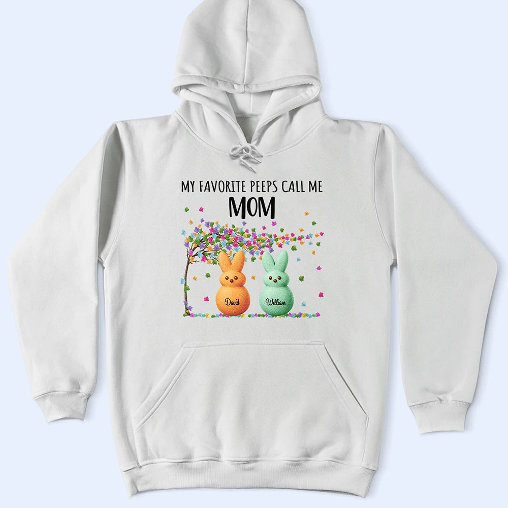 Gift For Grandma,Grandma - Grandkids,Happy - My Favourite Peeps Call Me Nanny - Personalised T Shirt