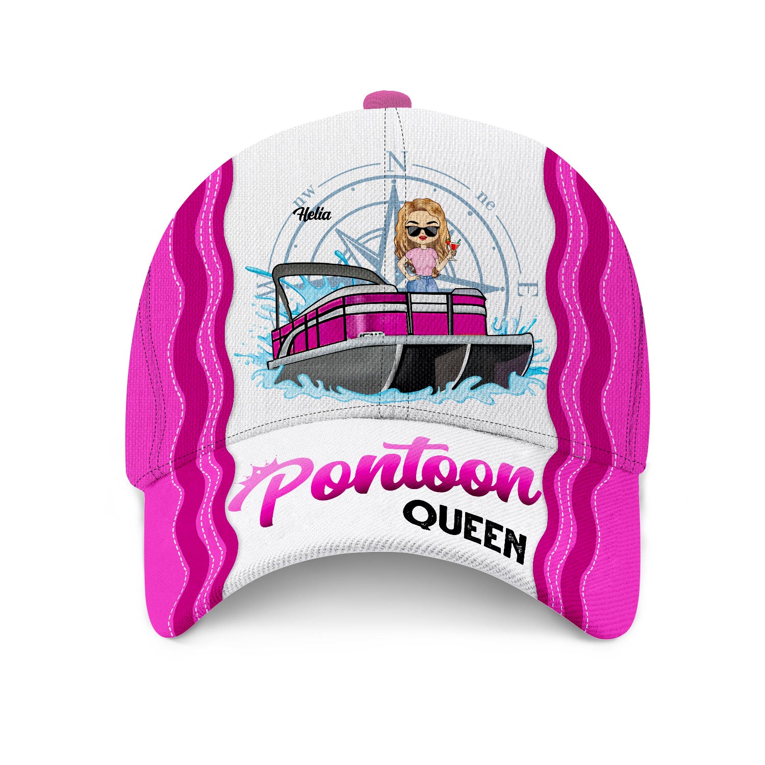 Boating Pontoon Queen Tritoon Queen - Gift For Pontooning Lovers, Lake Lovers, Travelers - Personalized Classic Cap