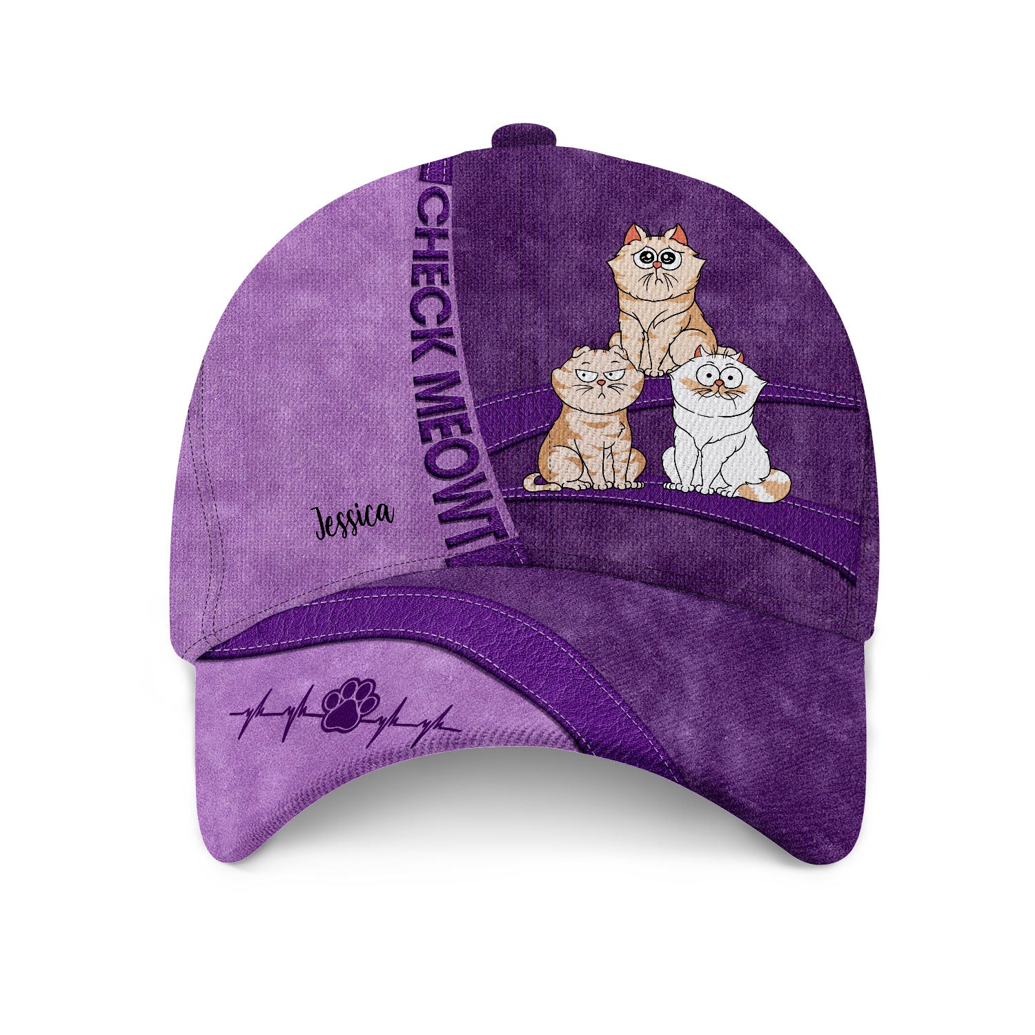Check Meowt Funny Cartoon Cats - Gift For Cat Lovers, Cat Moms, Cat Dads - Personalized Classic Cap