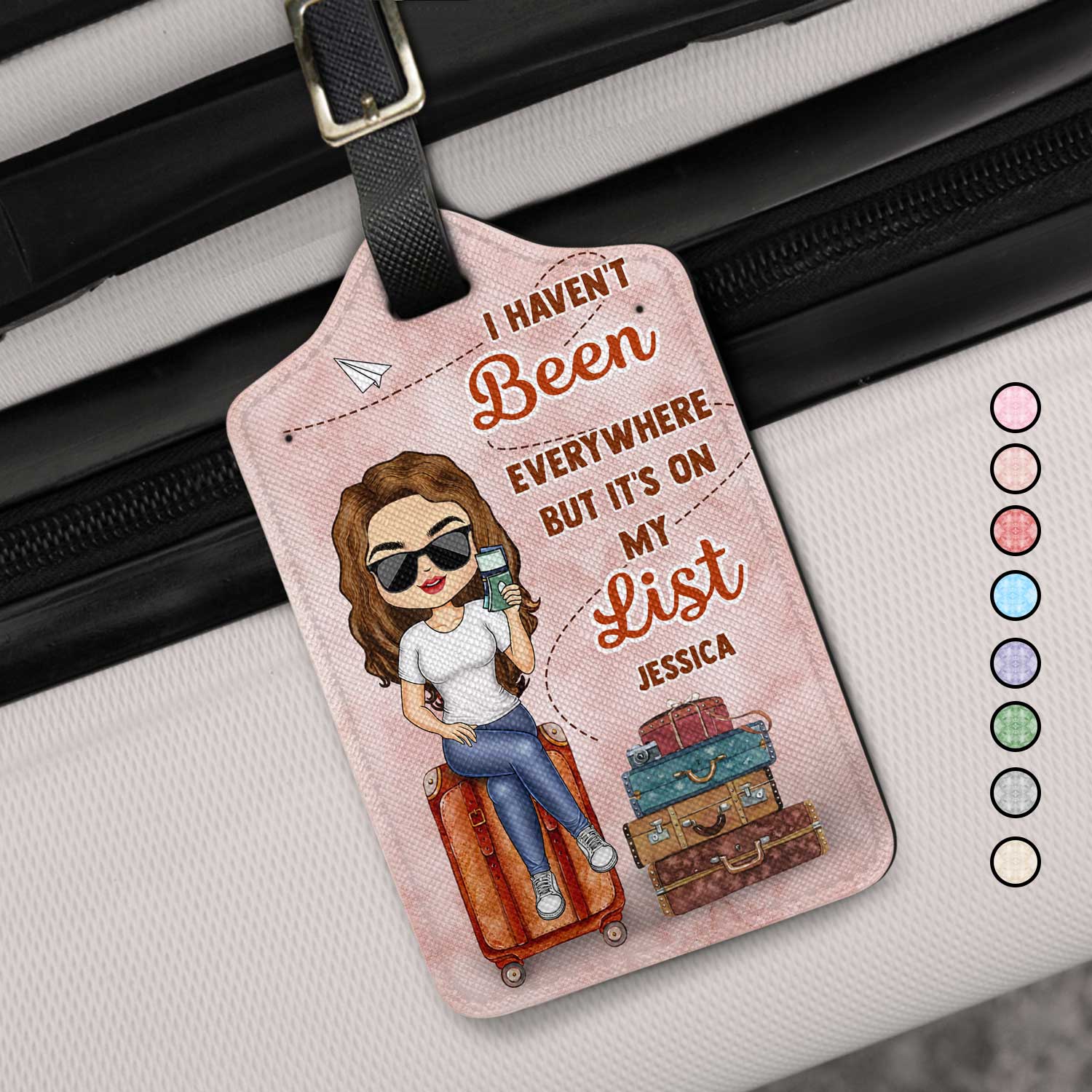 It's On My List - Gift For Traveling Lovers, Vacation Lovers, Travelers, Him, Her - Personalized Luggage Tag