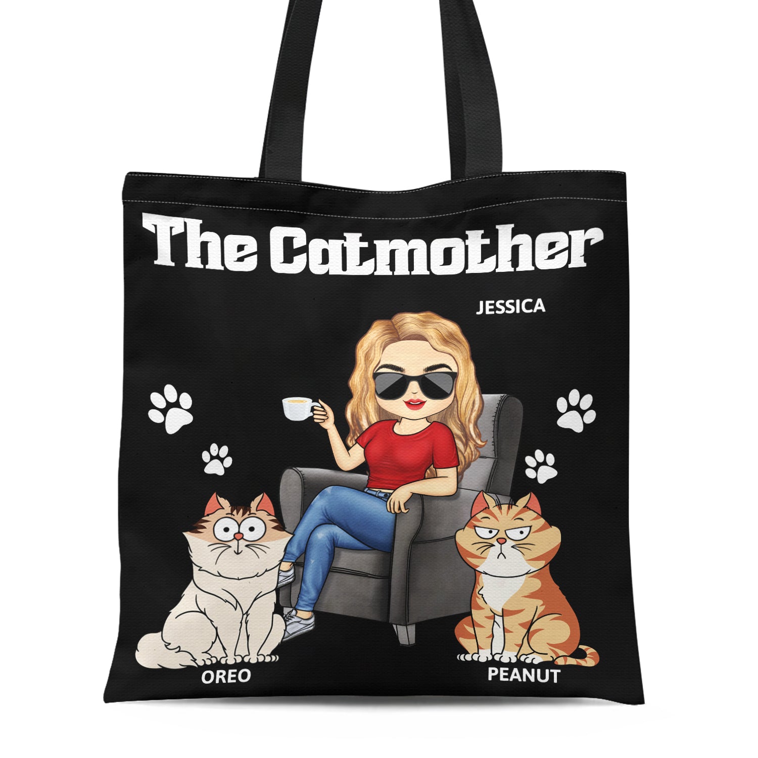 The Cat Mother - Birthday, Loving Gift For Cat Mom, Cat Lovers, Women - Personalized Zippered Canvas Bag