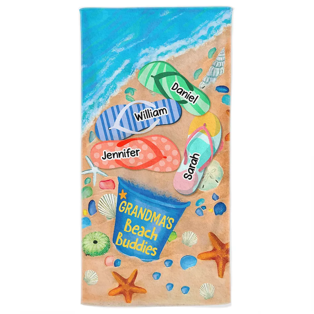 Grandma's Beach Buddies - Personalized Beach Towel – Wander Prints