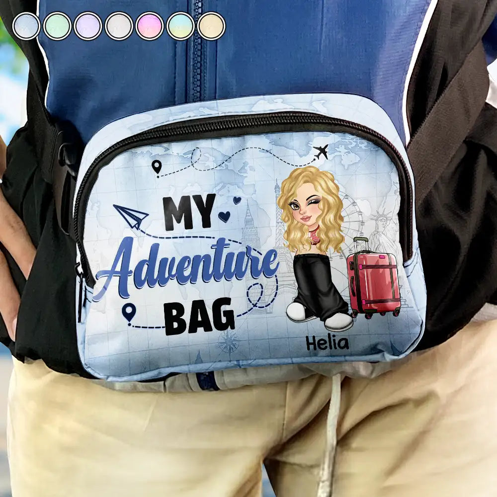 Travel, Gift For Yourself, Gift For Women, Gift For Men - My Adventure Bag - Personalized Crossbody Belt Bag