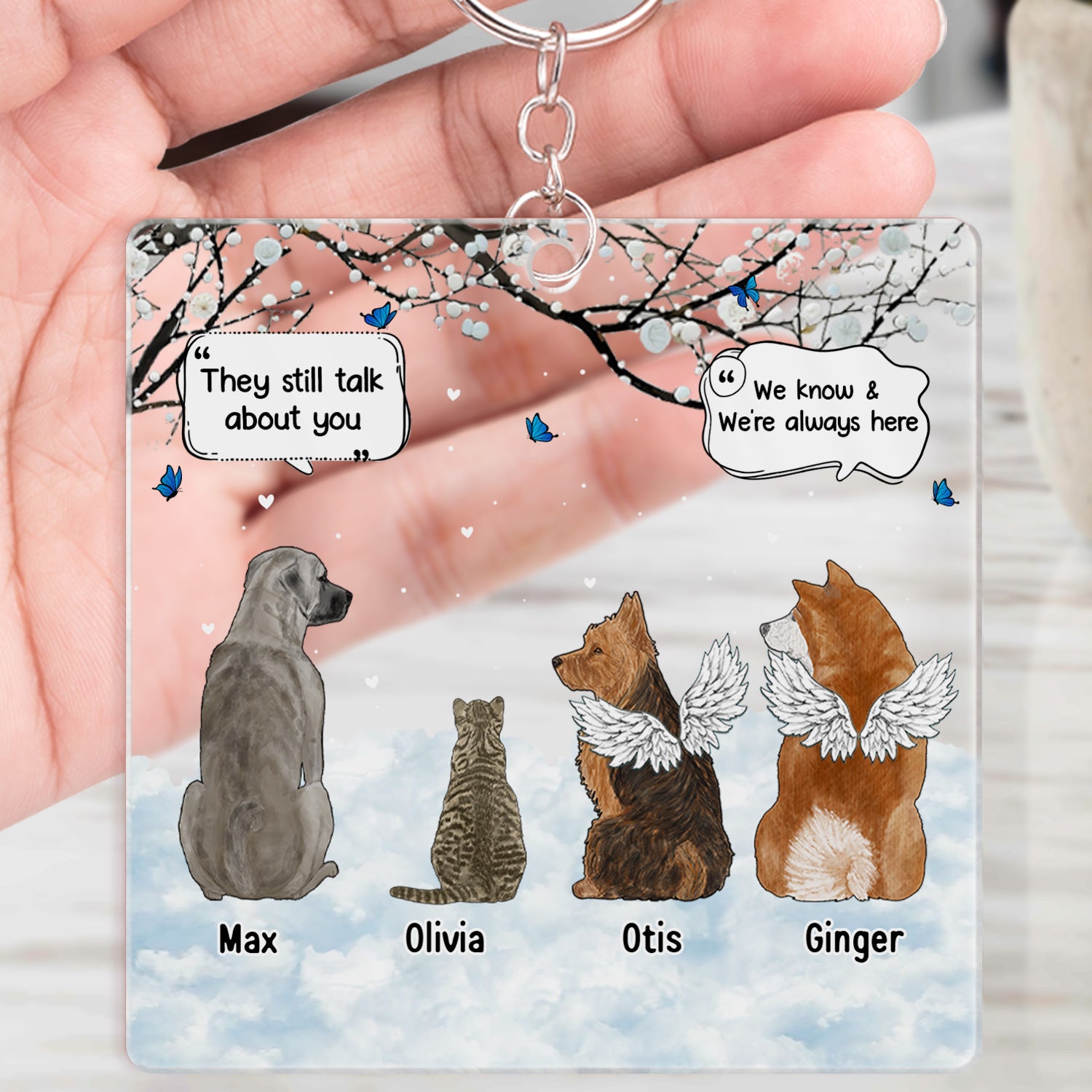 We Still Talk About You - Memorial Gift For Pet Lovers - Personalized Acrylic Keychain