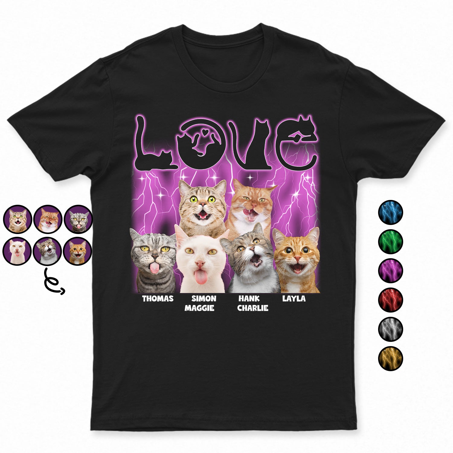 Licks Of Love Cat Ver - Personalized Custom Long Sleeve T-shirt main image 0