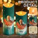 Sad,Christmas,Family,Memorial,Parents,Gift For Grandparents - Custom Photo Those We Love Don't Go Away They Walk Beside Us - Personalized Flameless LED Candle