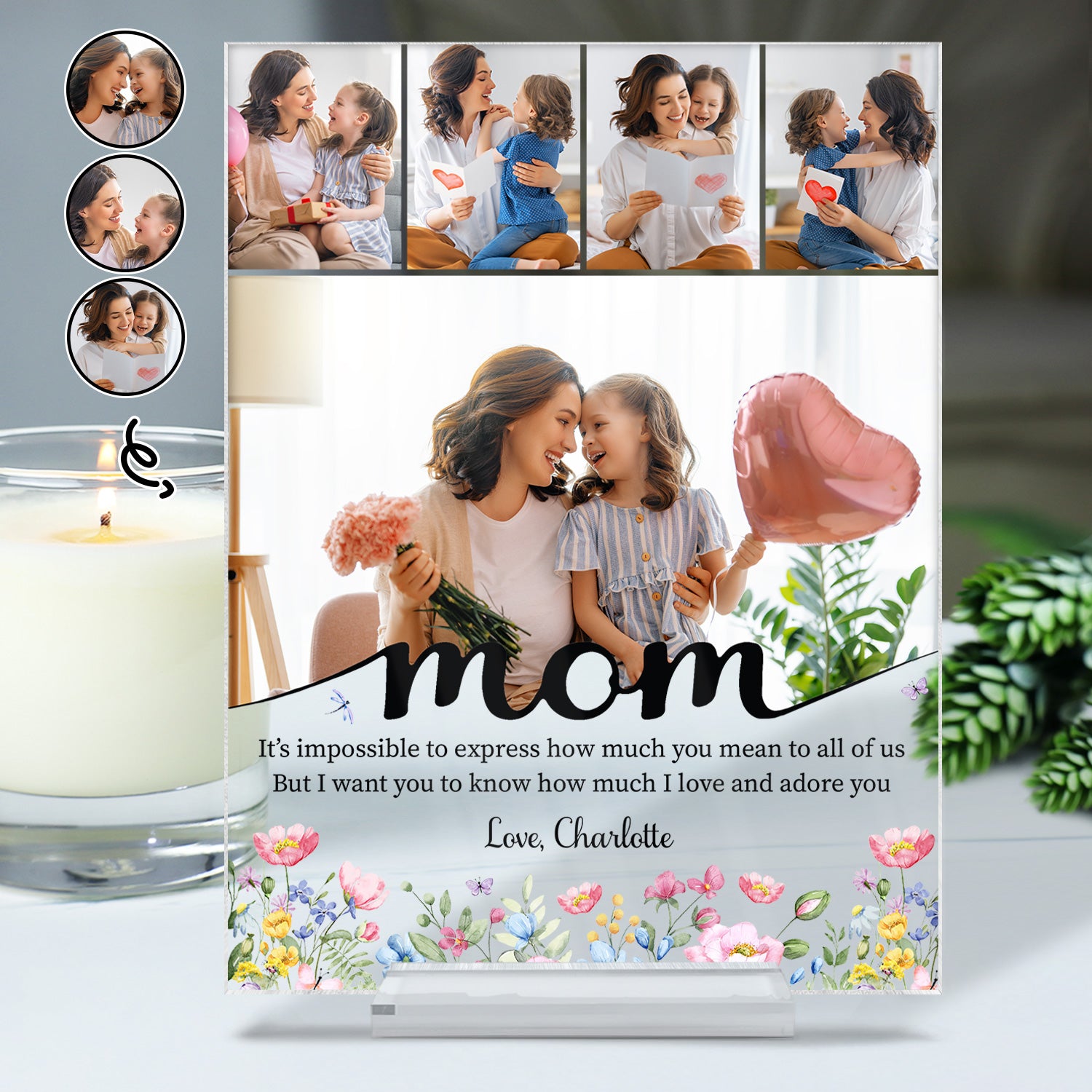 Custom Photo How Much You Mean To All Of Us - Gift For Mom - Personalized Vertical Rectangle Acrylic Plaque