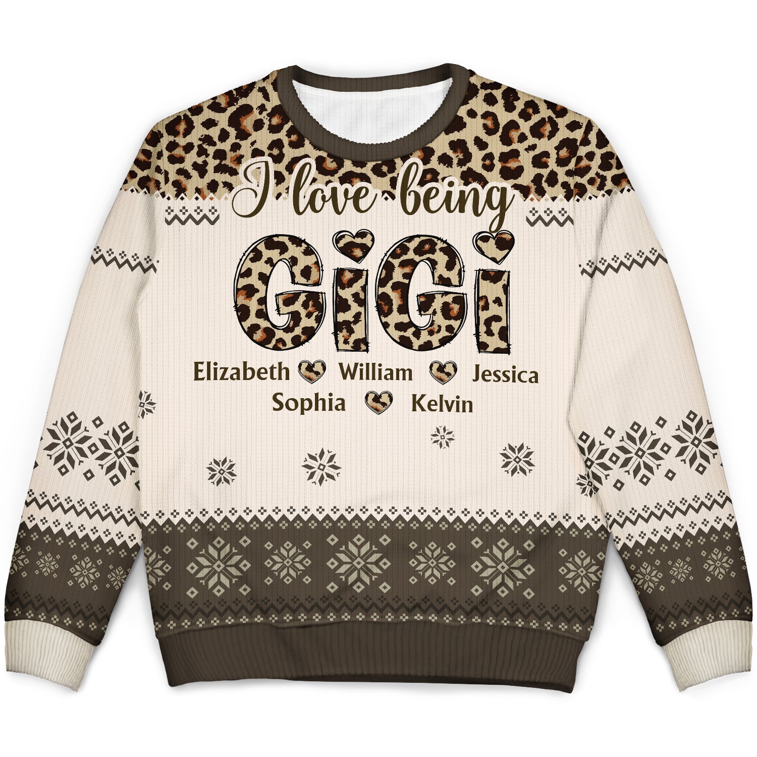 I Love Being Gigi - Christmas, Loving Gift For Mom, Grandma, Grandparents - Personalized Unisex Ugly Sweater