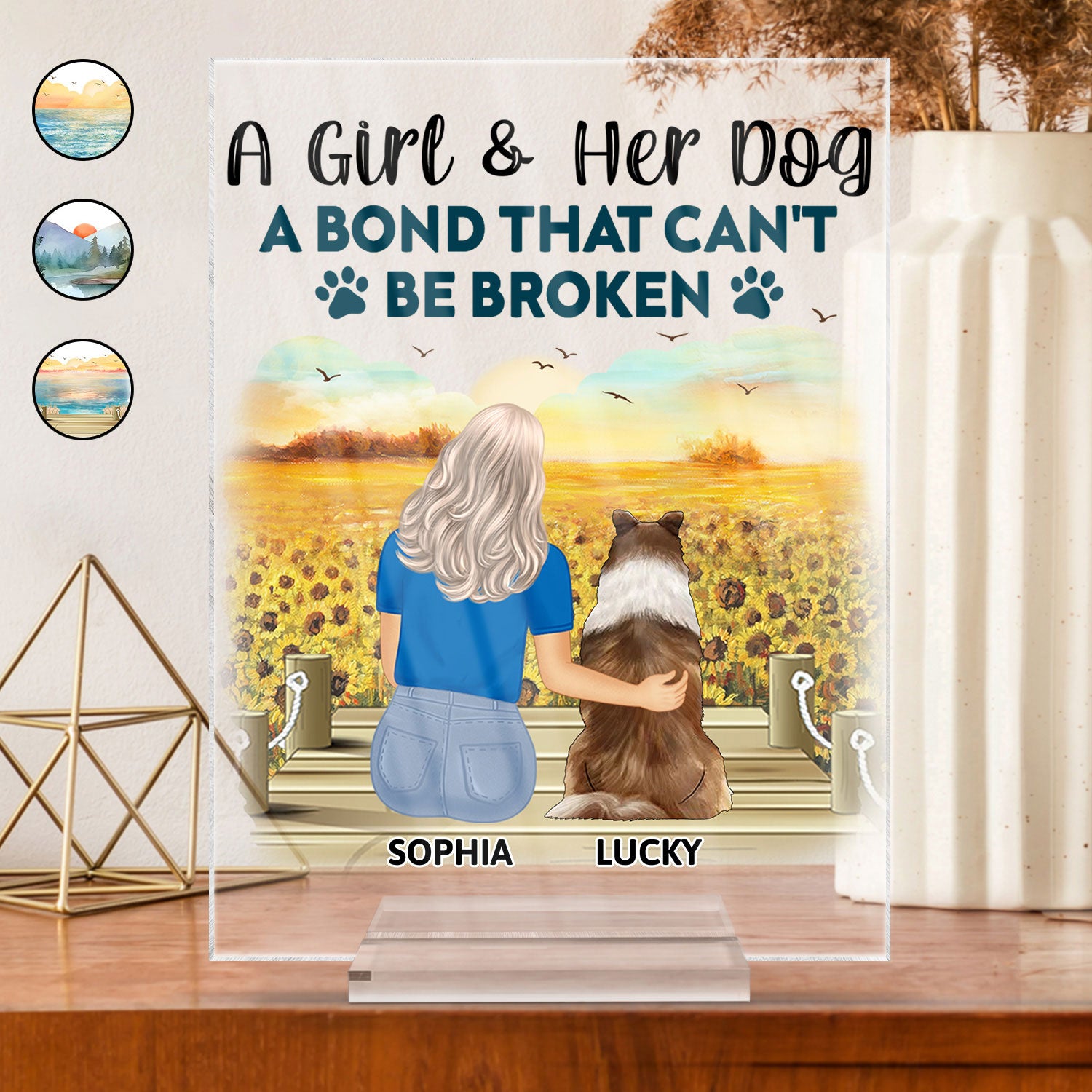 A Bond That Can't Be Broken - Gift For Dog Lovers, Dog Mom, Dog Dad - Personalized Vertical Rectangle Acrylic Plaque