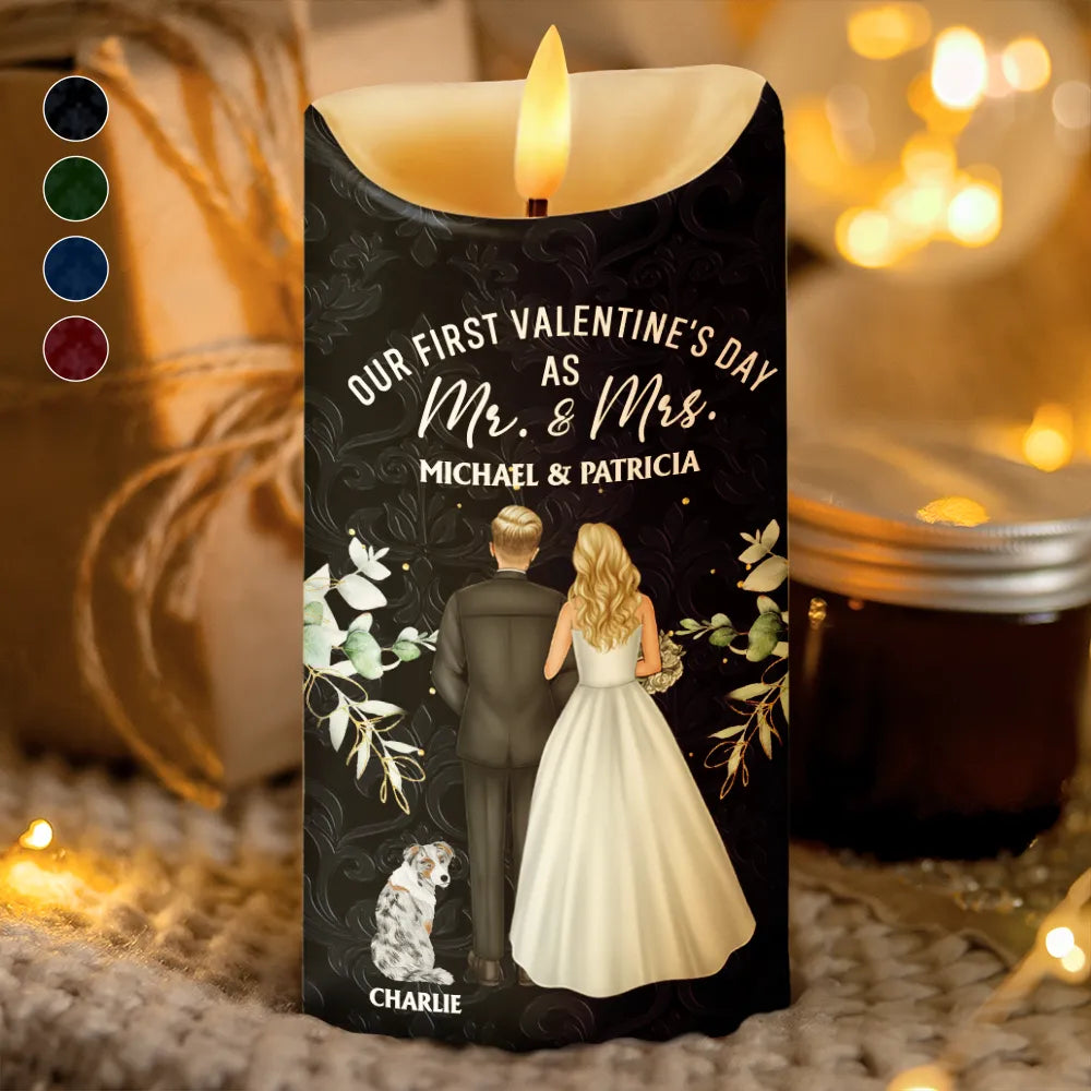 Our First Valentine As Mr & Mrs Wedding Couple Pet