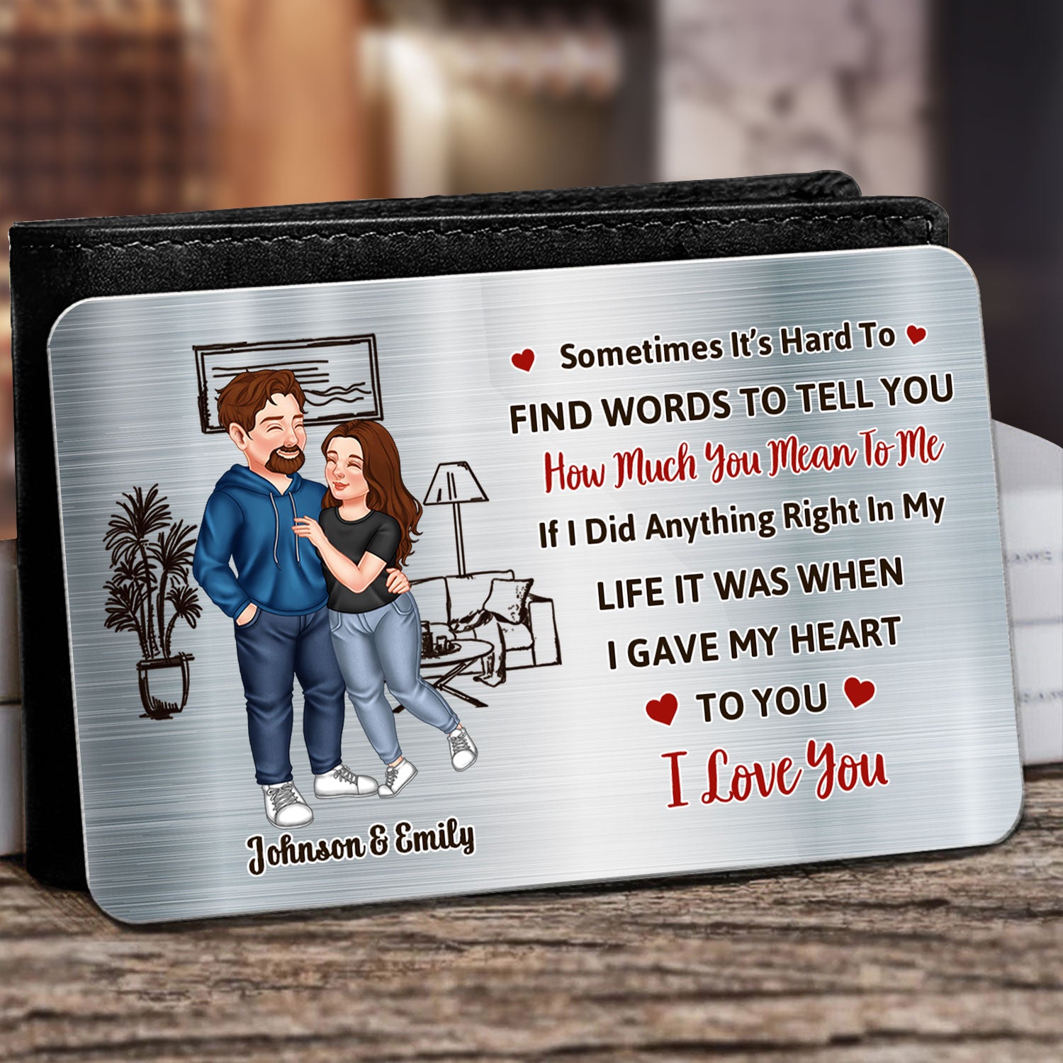 If I Did Everything Right In My Life - Gift For Couples - Personalized Aluminum Wallet Card