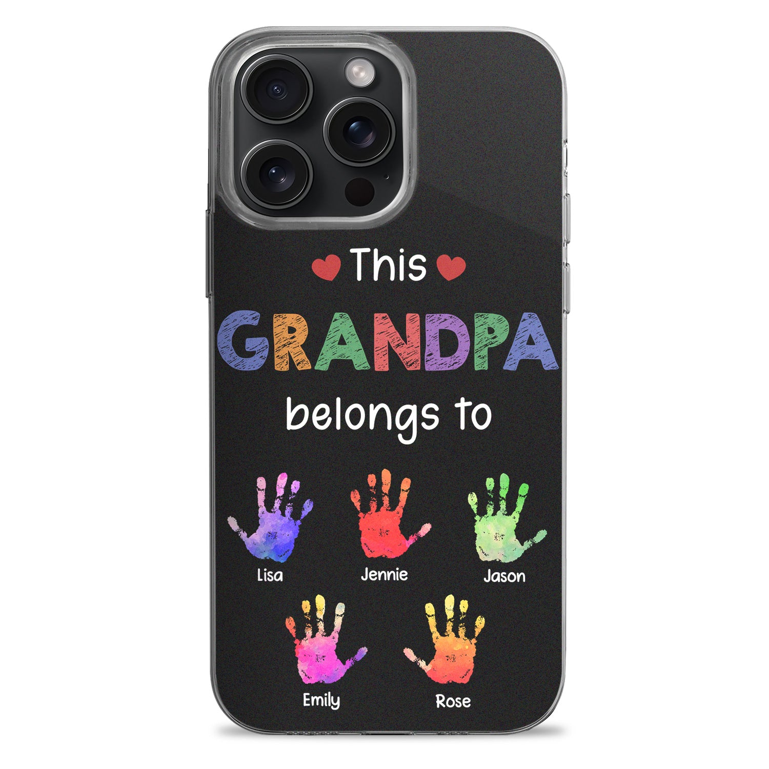 This Grandpa Daddy Belongs To - Gift For Dad, Father, Grandfather - Personalized Clear Phone Case