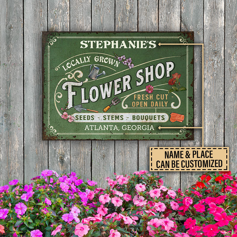 Fleuristerie personnalisée Magasin de fleurs Enseignes métalliques classiques personnalisées