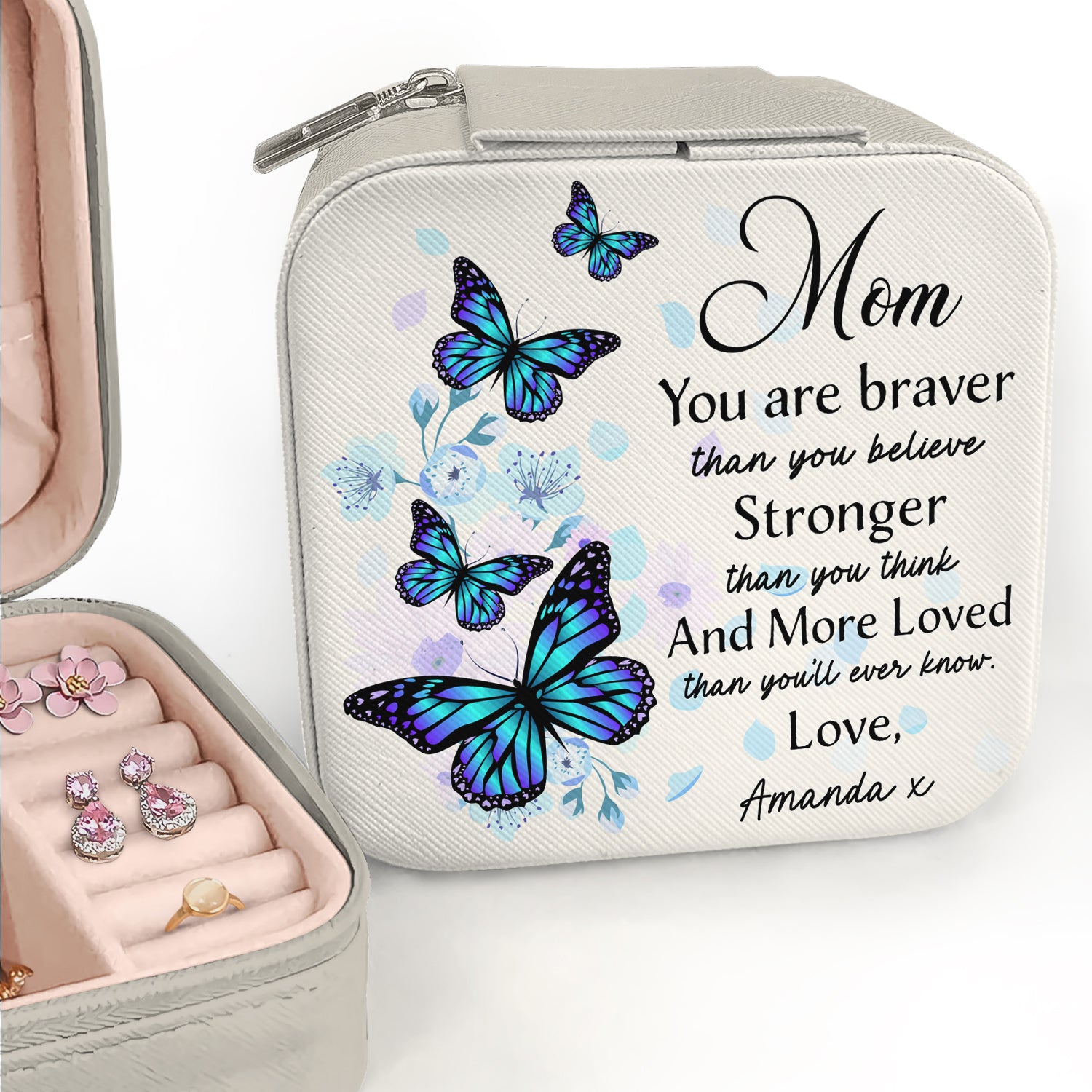 Mom You Are Braver Than You Believe - Birthday, Loving Gift For Mom, Mother, Grandma, Nana - Personalized Jewelry Box