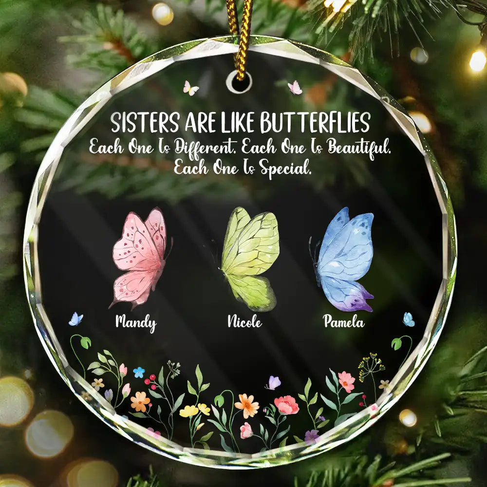 Custom Circle Glass Ornament -  Personalized Christmas Birthday Gifts For Family, Dog Cat Lovers - My Pet My Happy Place