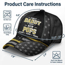 Gift For Father, Gift For Grandpa - Star & Stripes First Dad Now Papa - Personalized Classic Cap