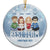 Best Team Forever - Christmas Gift For Colleagues And Best Friends - Personalized Custom Circle Ceramic Ornament