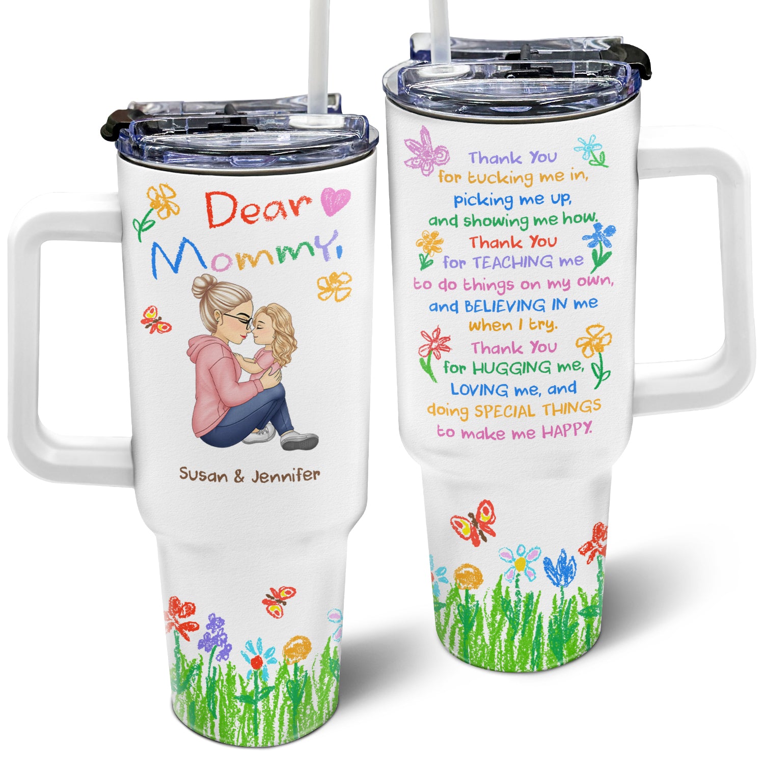 Make Me Happy - Gift For Mother - Personalized 40oz Tumbler With Straw