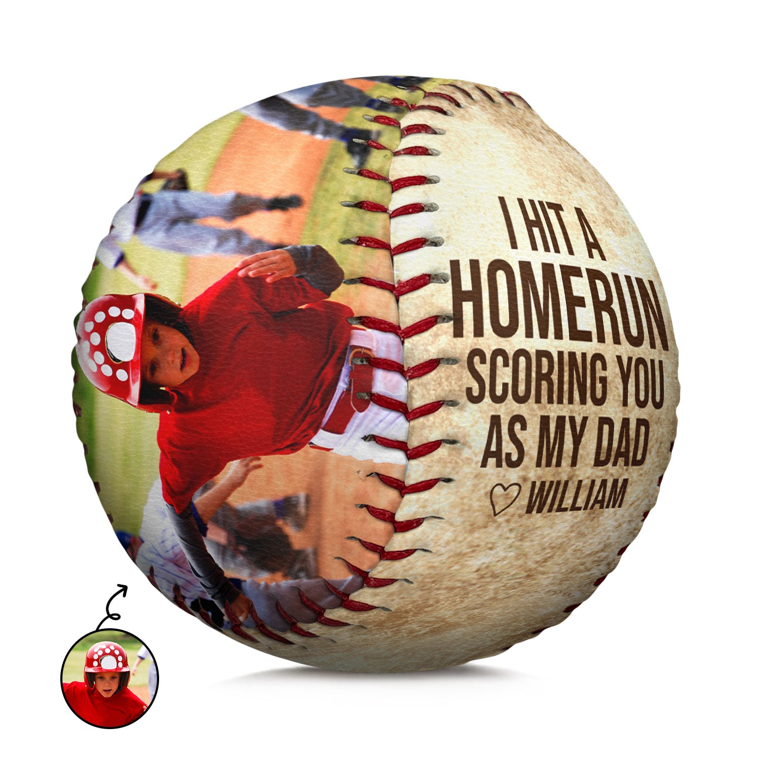 Custom Photo I Hit A Homerun - Gift For Baseball Dad - Personalized Baseball, Softball