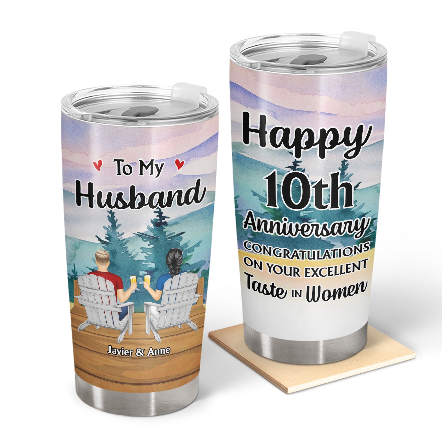 Excellent Taste - Anniversary Gift For Couples - Personalized Tumbler