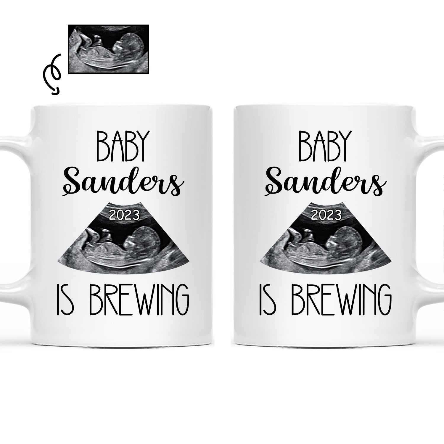 Custom Photo Baby Bump Is Brewing - Pregnancy Gift For Mom - Personalized Mug