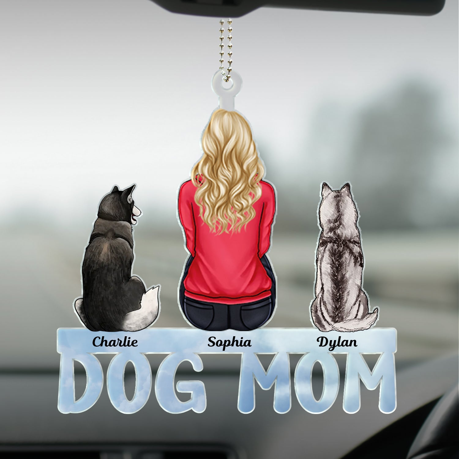 Dog Cat Mom Dad - Gift For Pet Lovers - Personalized Acrylic Car Hanger