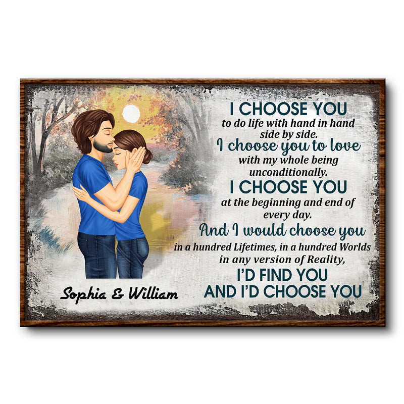 Family Couple I Choose You - Gift For Couples - Personalized Custom Po