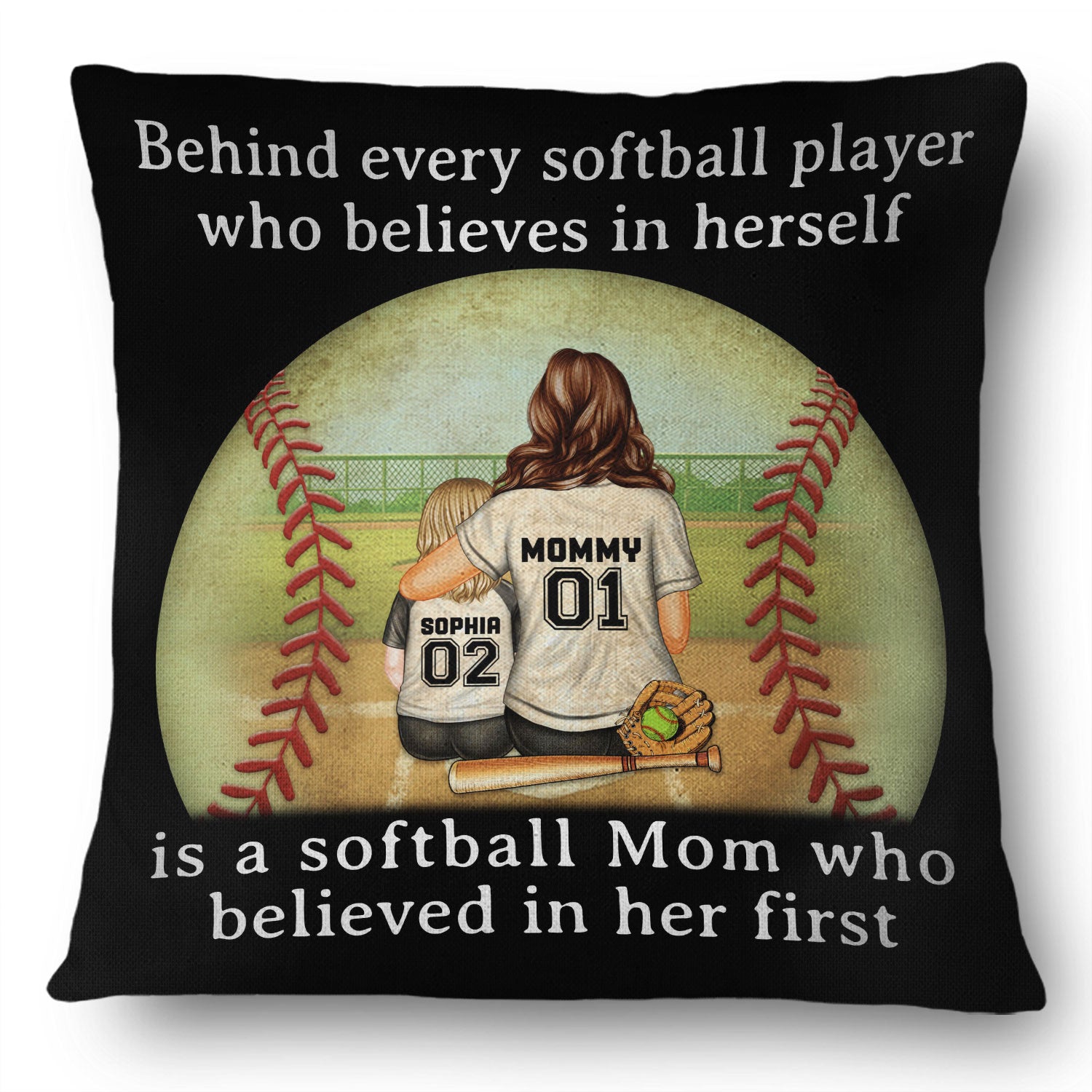 Every Softball Player Who Believes In - Birthday, Loving Gift For Sport Fan, Mom, Mother - Personalized Custom Pillow