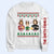 Flat Art - Christmas, Funny Gift For Family, Couple, Dad, Mom, Grandpa, Grandma - Personalized Sweatshirt With Sleeve Imprint