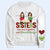 Sisters Are Tied Together With Heartstrings - Christmas Gift For Besties, Sisters - Personalized Sweatshirt With Sleeve Imprint
