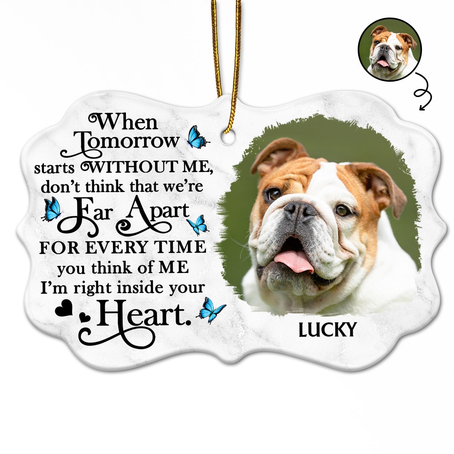 Custom Photo When Tomorrow Starts Without Me - Christmas, Memorial