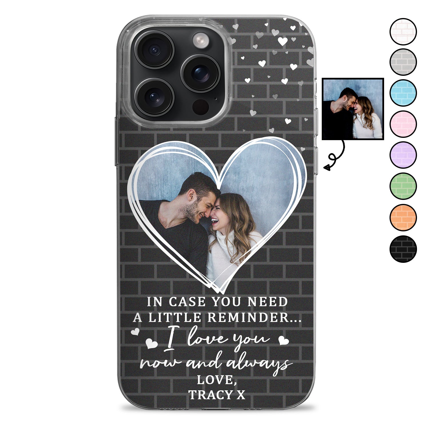 Custom Photo In Case You Need A Little Reminder - Gift For Couples, Husband, Wife - Personalized Clear Phone Case