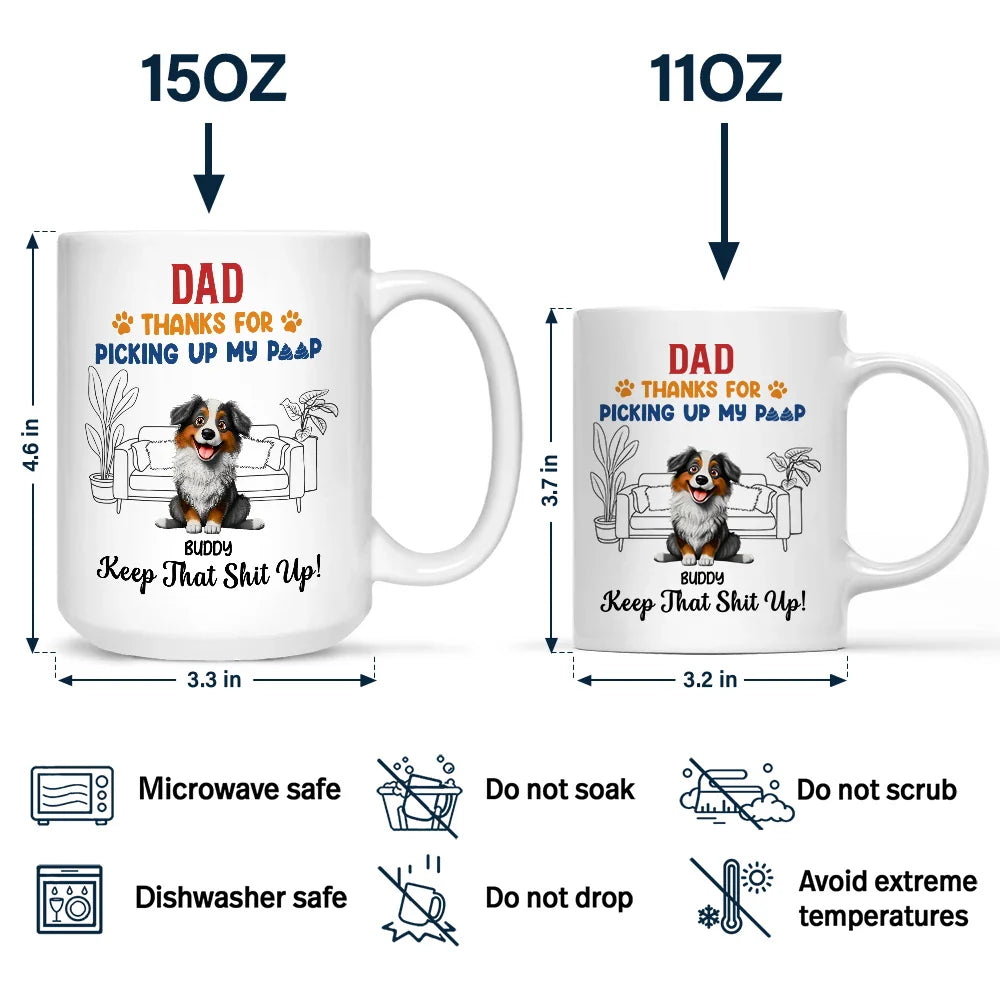 Pet Lovers,Pet Mom,Pet Dad,Dog Lovers,Dog Mom,Dog Dad,Happy - Thank You And Keep That Shit Up - Personalized Mug