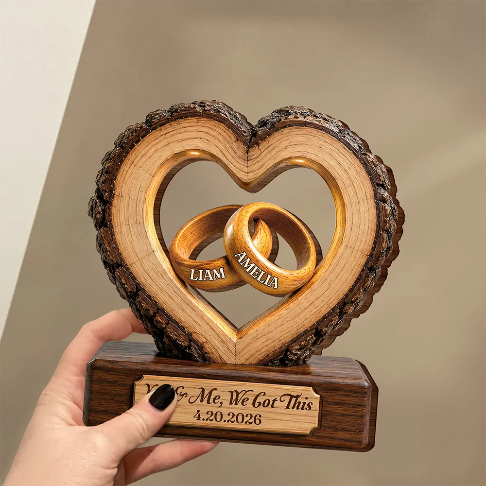 Gift For Couples, Wedding Anniversary, Romantic, Icon - Together Forever Couple Anniversary - Personalized Custom Shaped Wooden Plaque