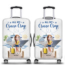 Cruising, Summer, Beach, Gift For Yourself, Gift For Women, Happy - Travel All My Cruise Crap - Personalized Luggage Cover