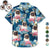 Custom Photo Funny Family Pet Face Flamingo - Gift For Men, Dog And Cat Lovers - Personalized Custom Hawaiian Shirt
