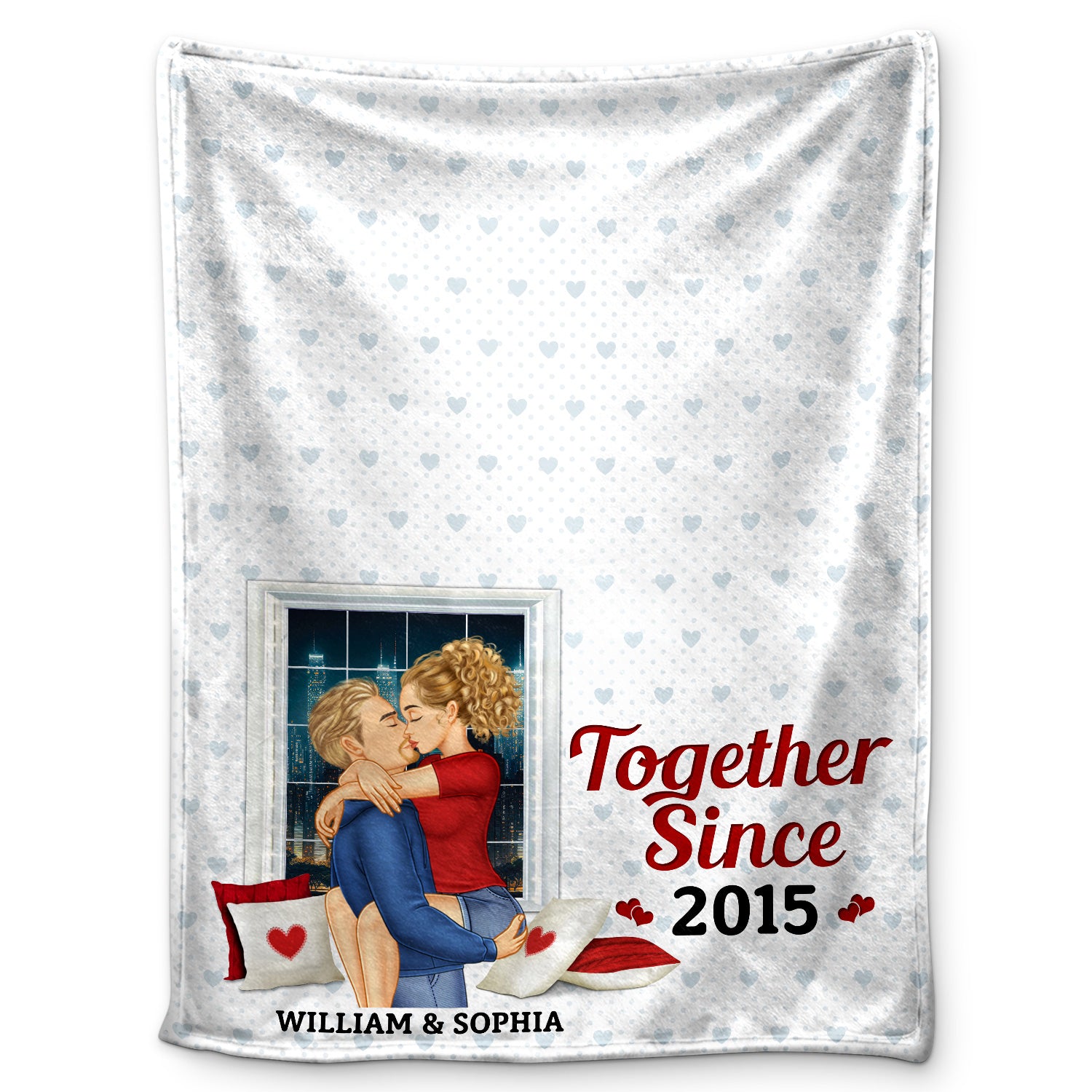 Together Since - Gift For Couples, Husband And Wife - Personalized Fleece Blanket