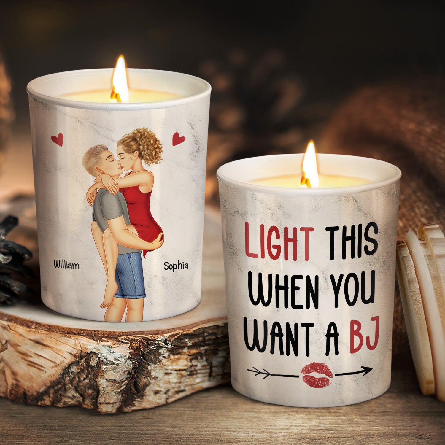 Light This When You Want - Birthday, Anniversary, Funny Gift For Spouse, Husband, Wife, Boyfriend, Girlfriend - Personalized Scented Candle With Wooden Lid