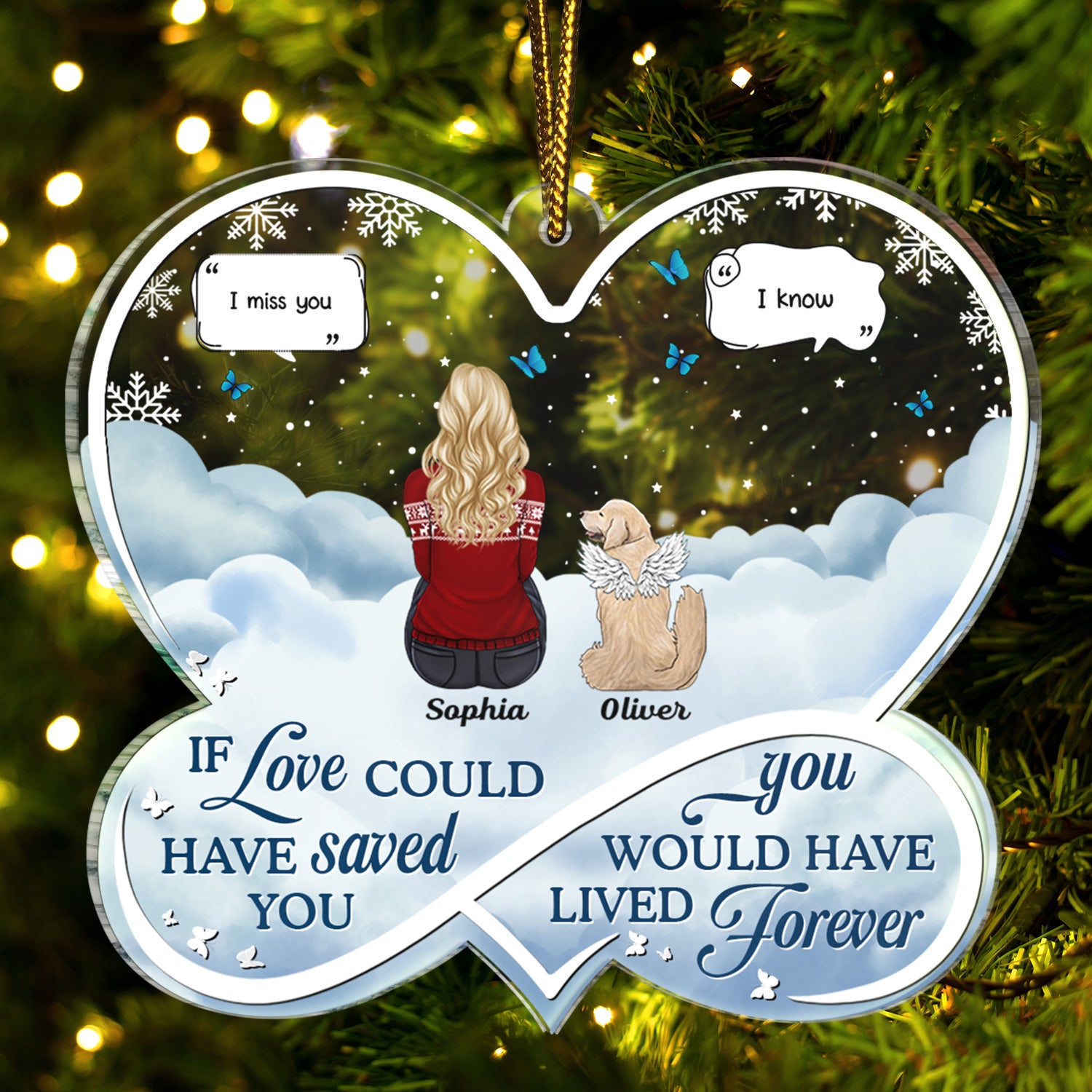 If Love Could Have Saved You - Christmas Memorial Gift For Pet Lovers, Dog Mom, Dog Dad, Cat Mom, Cat Dad - Personalized Custom Shaped Acrylic Ornament