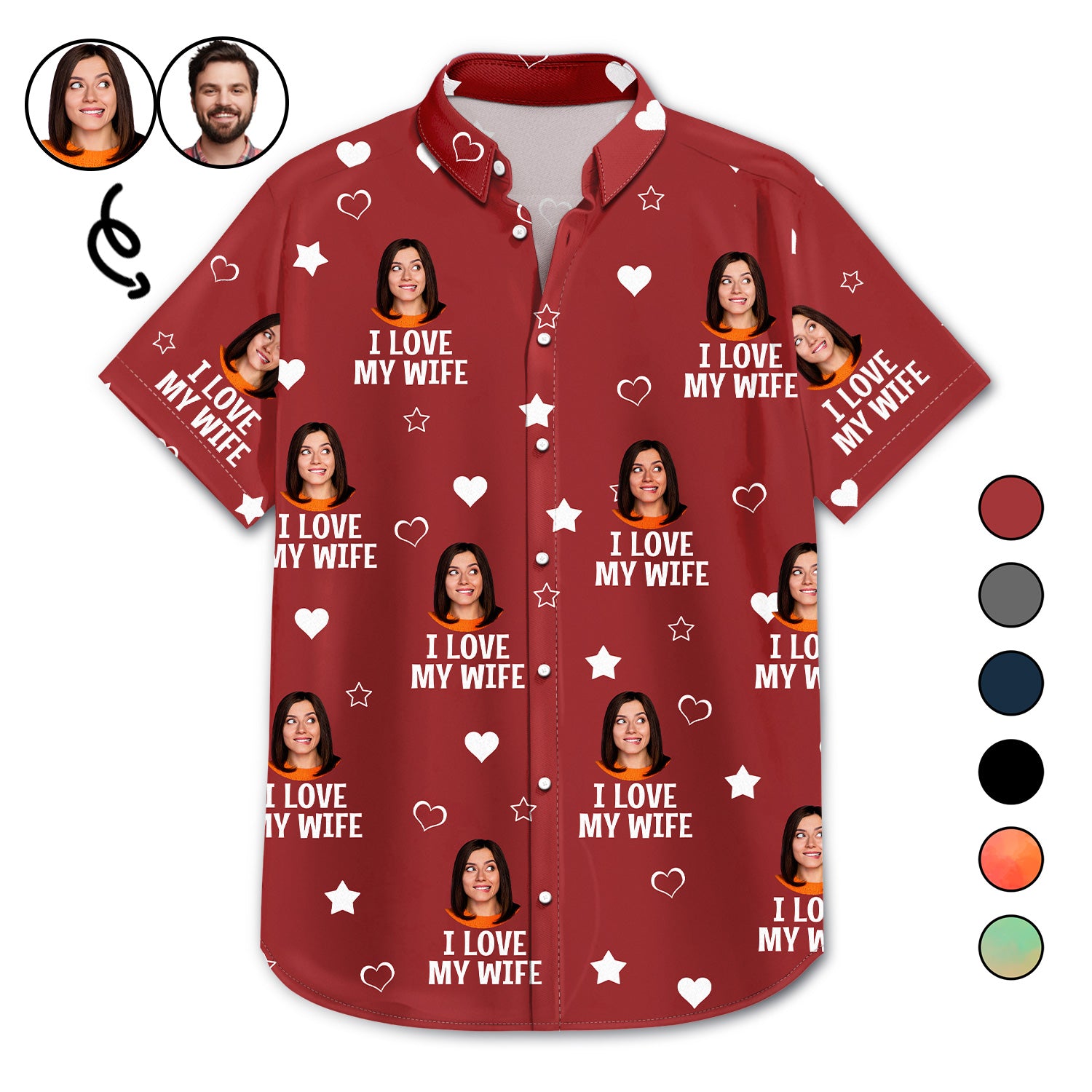 Custom Photo Funny I Love My Lover - Gift For Husband, Boyfriend - Personalized Hawaiian Shirt