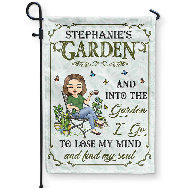 And Into The Garden I Go Gardening - Gift For Gardening Lovers - Personalized Custom Flag