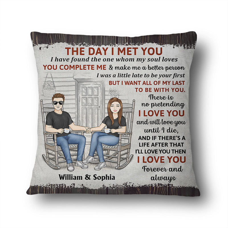 Family Couple The Day I Met You - Gift For Couples - Personalized Custom Pillow