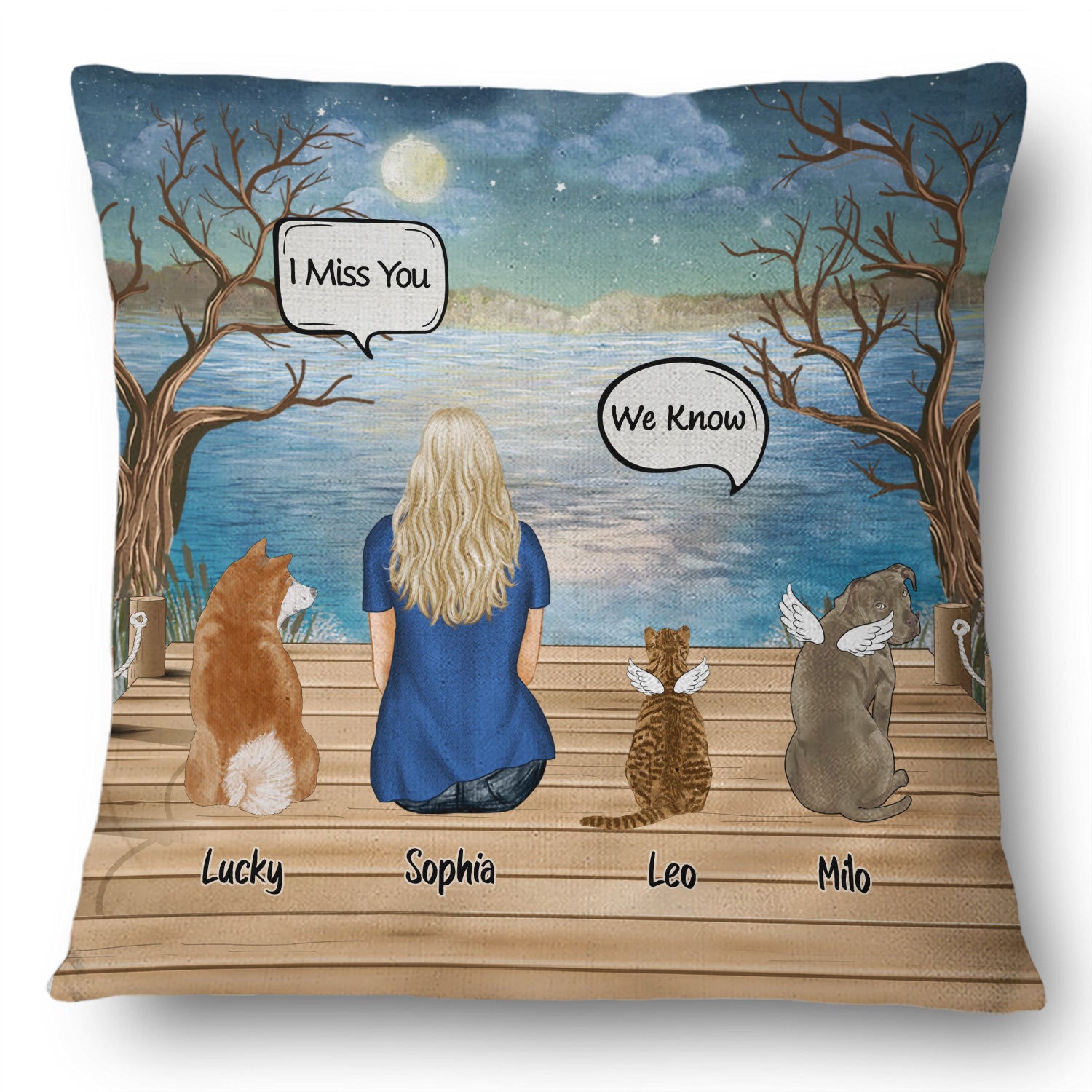 Still Talk About You Couple Dog Loss Cat Loss Pet - Memorial Gift - Personalized Custom Pillow