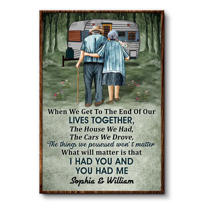 Camping Old Couple Forest When We Get Custom RVs - Personalized Custom Poster