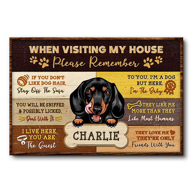 When Visiting My House - Gift For Dog Owners - Personalized Custom Poster