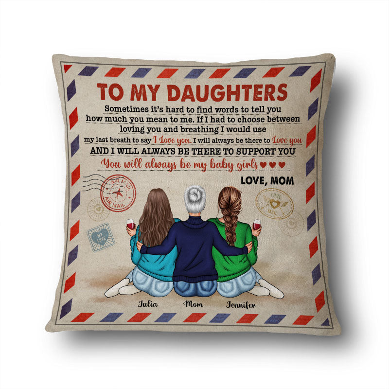 Mom To My Daughter - Gift For Daughter - Personalized Custom Pillow