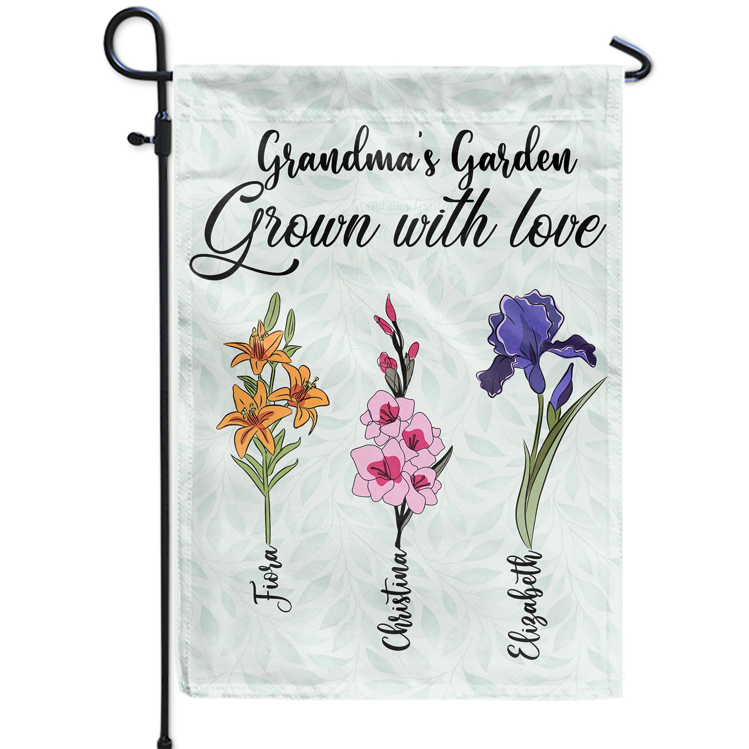 Grown With Love Garden - Birthday, Loving Gift For Mom, Mother, Grandma, Grandmother, Grandparent, Family - Personalized Custom Flag