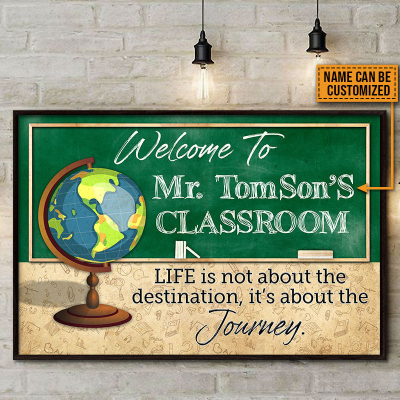 Life Is Not Custom Poster, Teacher Door Sign, Teacher Name Sign