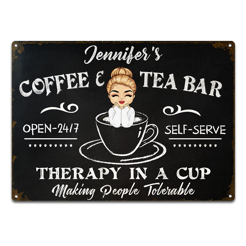 Coffee & Tea Bar - Kitchen Decoration - Personalized Custom Classic Metal Signs
